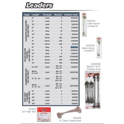 12 BLACK LEADERS 24 X 6 PK