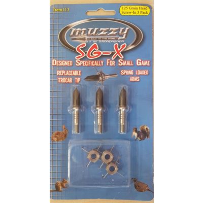SG-X 125 Small Game Head 3 Pack