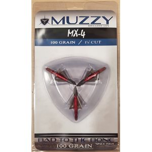 MX-4 4 Blade 100 Grain 1 1 / 8" CUT, .025 Blade Thickness (3 p