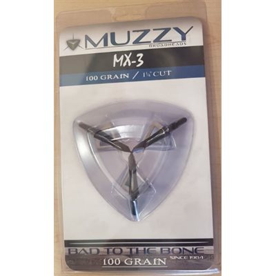 "MX-3 3 Blade 100 Grain, 1 1 / 4"" CUT, .025 Blade Thickness (