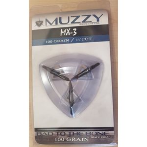 "MX-3 3 Blade 100 Grain, 1 1 / 4"" CUT, .025 Blade Thickness (