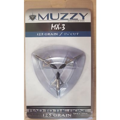 MX-3 125 Grain 3 Blade, 1 3 / 16" Cut .025" Blades (3 pack)