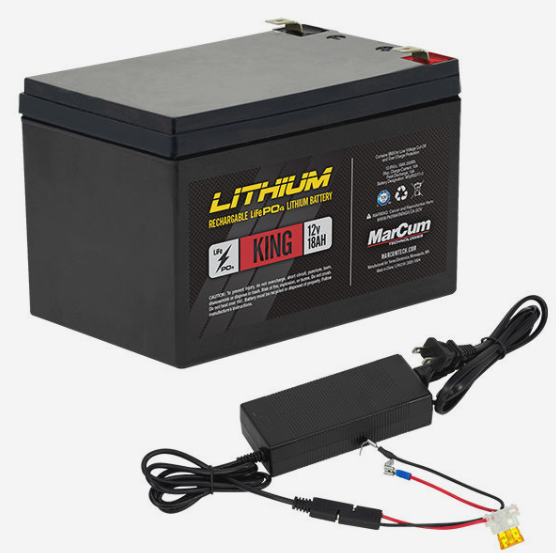 KING KIT - 12V 18AH LiFePO4 Battery and 6amp Charger