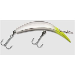 "Kwikfish K15 (Rattle) 5"" Silver / Chartreuse Head"