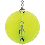 "0 Dipsy Diver 3-1 / 4"" Chartreuse  / White Bottom"