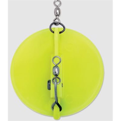"1 Dipsy Diver 4-1 / 8"" Chartreuse / White Bottom"