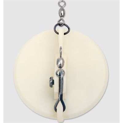 "1 Dipsy Diver 4-1 / 8"" Everglo / White Bottom"