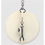 "1 Dipsy Diver 4-1 / 8"" Everglo / White Bottom"