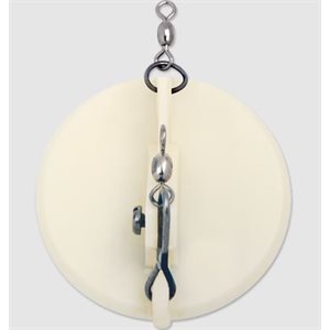 "1 Dipsy Diver 4-1 / 8"" Everglo / White Bottom"