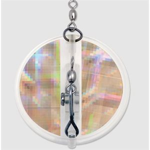 "1 Dipsy Diver 4-1 / 8"" Clear / Silver Disco Tape / Clear Bottom