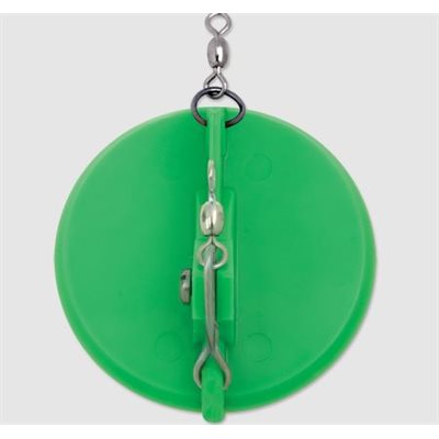 "3 Dipsy Diver 4-7 / 8"" Kelly Green / White Bottom"