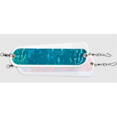 "0 Coyote Flasher 8-1 / 4"" White / Blue Bubble Crush Glow"