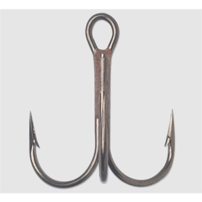 Round Bend Treble 1X Black Nickel #1 / 0