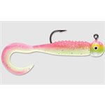 Curl Tail Jig 1 / 16 Pink Chartreuse Glow