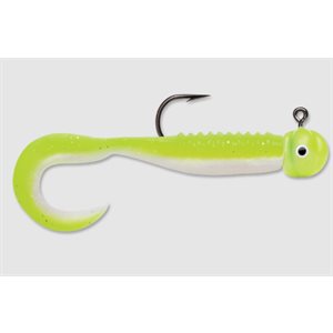Curl Tail Jig 1 / 32 Chartreuse Pearl pk / 2