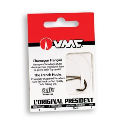 French Hook - Snelled #1 - 10lb line