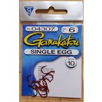 Single Egg Hook Red   #6    10PK