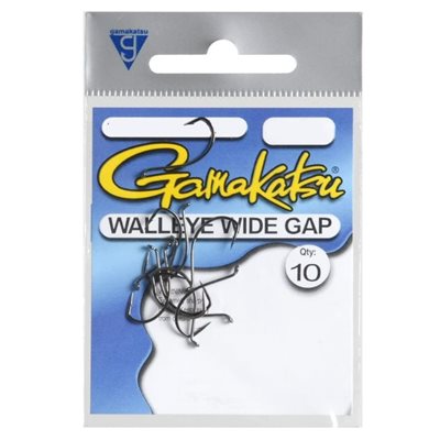 Walleye Wide Gap NS Black #8 10PK
