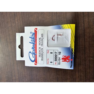 French Hook Red #6 10PK 24 "