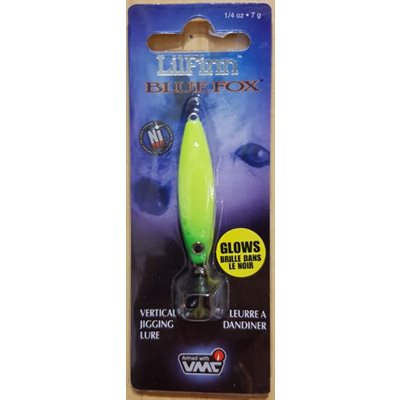 Lil' Finn 1.5"Nickel Plated / Cht / Grn / Grn Glow Dots