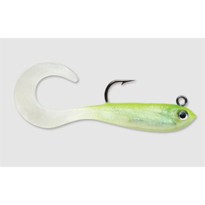 WildEye Curl Tail Minnow 03 Shiner Chartreuse Silver