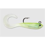 WildEye Curl Tail Minnow 03  Shiner Chartreuse Silver
