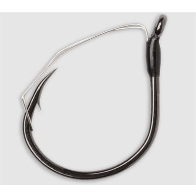 Weedless Wacky Hook Black Nickel #1 / 0