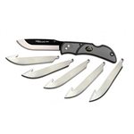 "3.5"" RAZOR-EDC LITE | GRAY | 6 STAINLESS DROP POINT BLADES