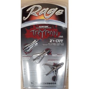 Rage Hypodermic Trypan Broadhead Titanium construction 2" Cu