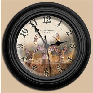 10” dia. Wall Clocks THE BUCK STOPS HERE