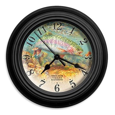 10” dia. Wall Clocks SHELTER VALLEY RAINBOW