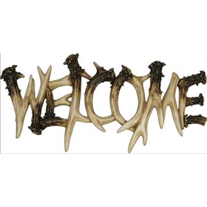Welcome Plaque - Deer Antler