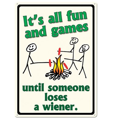 Tin Sign 12in x 17in - Its All Fun and Ga