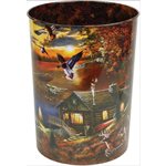 Waste Basket - Cabin Scene