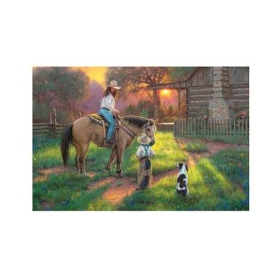 LED Art 24in x 16in - Woman on Horse