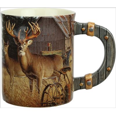 Ceramic Mug 3D 15oz - Deer / Farm