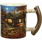 Ceramic Mug 3D 15oz - Cabin Scene