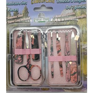 Manicure Set 7-Piece - Womans Pink Camo