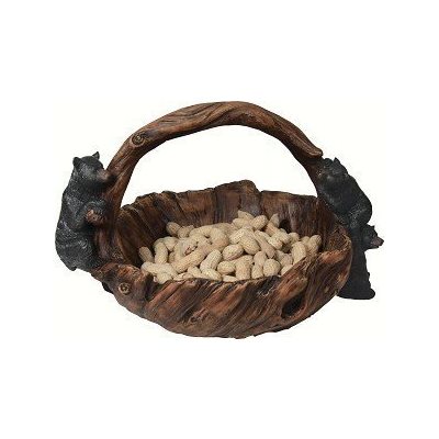 Basket - Wood-Look Bear