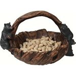 Basket - Wood-Look Bear