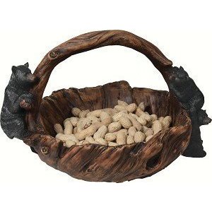 Basket - Wood-Look Bear