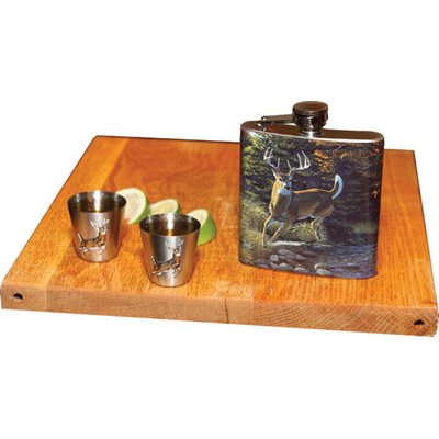 Flask and Shot Set - Deer