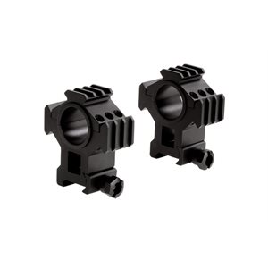 Picatinny Tri-Rail Rings / 30mm / 1" Inserts / High