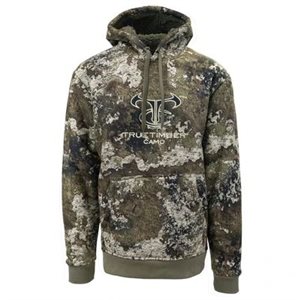 High Pile Fleece Hoodie with TrueTimber Logo - Strata, M