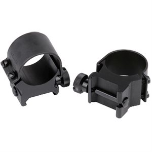 "1"" Ring Detachable Top Mount Medium Black, Clam"
