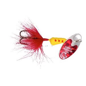 VIBRIC ROOSTER TAIL 1 / 4OZ YELLOW RED SPOT
