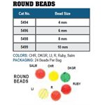 WORDEN'S BEAD ROUND24 RUBY