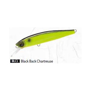 3DB JERKBAIT (SP) 90MM 3-1 / 2" BLACK BACK CHARTREUSE
