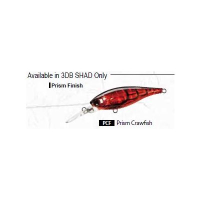 3DB SHAD (SP) 70MM 2-3 / 4" PRISM CRAWFISH