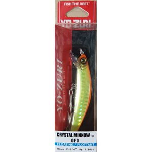 CRYSTAL MINNOW (F) 70MM 2-3 / 4" ORANGE BACK GOLD
